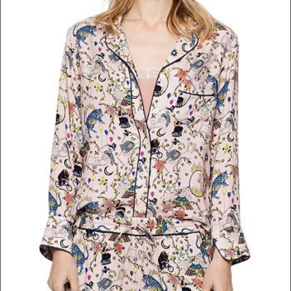 Zadig&Voltare Tacha Circus Blouse Top Size L